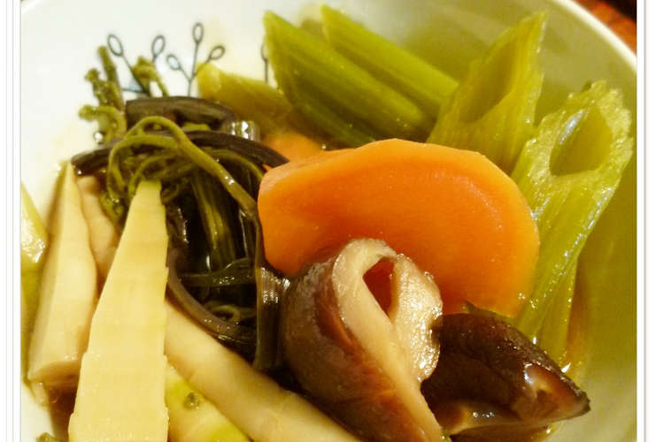 ふき たけのこ わらびの煮物 レシピ 作り方 By ｘｘｘめろｘｘｘ クックパッド 簡単おいしいみんなのレシピが352万品