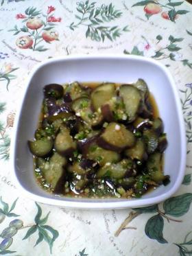 冷製ゆで茄子の中華風