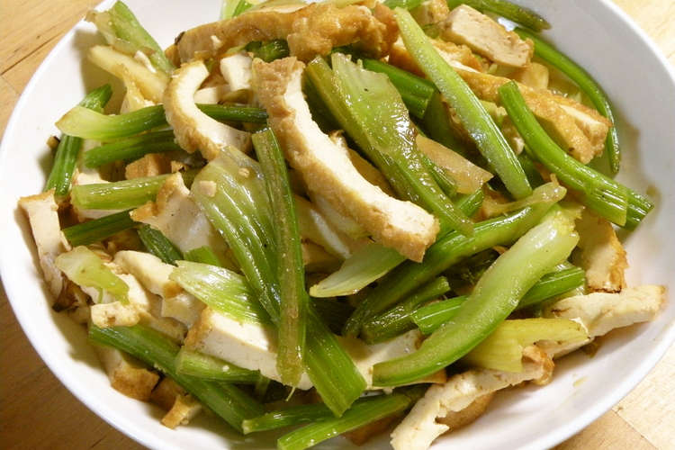 セロリと厚揚げの炒め物 レシピ 作り方 By Yiniカフェ料理 クックパッド 簡単おいしいみんなのレシピが352万品