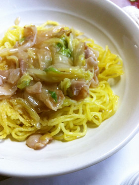 白菜と豚肉だけ★あんかけかた焼きそば風