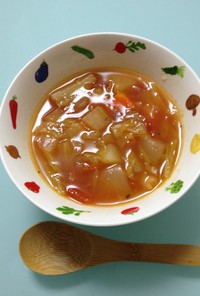 圧力鍋で☆ゴロゴロ野菜のトマトスープ