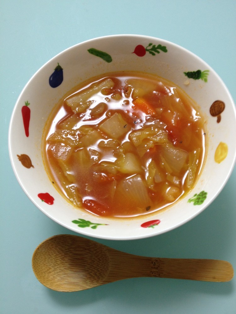 圧力鍋で☆ゴロゴロ野菜のトマトスープの画像