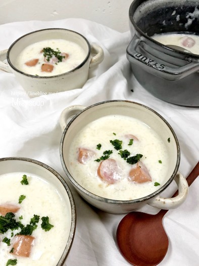 長芋のホットミルクスープの写真