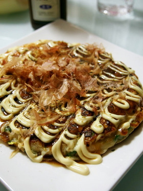 我が家の♪小麦粉でお好み焼き(*¨*)♡