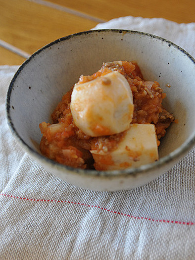 里芋のミートソース煮の写真