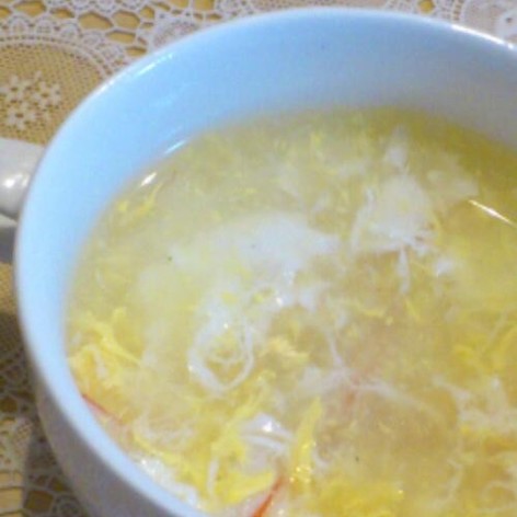 ふんわり卵♥カニカマ入り中華スープ