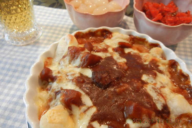 餅とチーズの入った焼きカレー レシピ 作り方 By 料理人しばチャン クックパッド