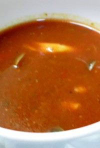 野菜ジュースでトマトきのこスープ