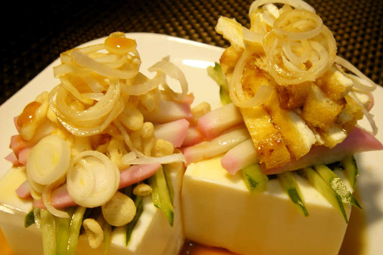 たぬき豆腐 きつね豆腐 化かし合い豆腐 レシピ 作り方 By Lycee クックパッド