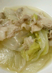 ウェイパーで☆豚肉、白菜の食べるスープ