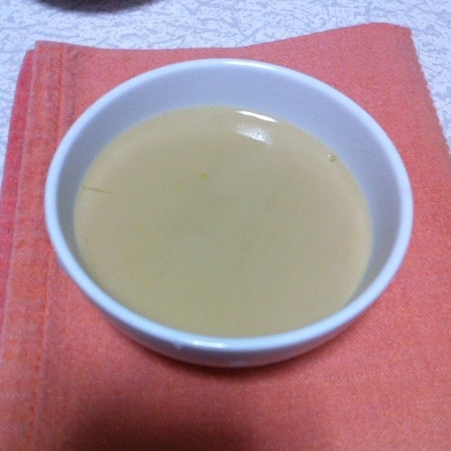 玄米茶と豆乳で簡単とろり栗風味プリンの画像