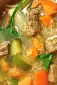 キヌアと野菜ゴロゴロ＆牛肉スープ