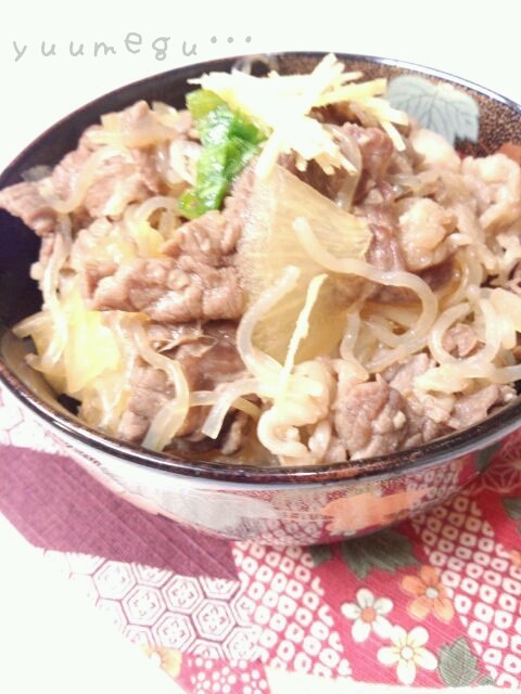 しらたきと塩麹で♪ヘルシー牛丼の画像