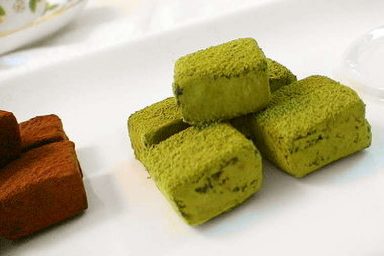 バレンタイン 甘さ控えめ 抹茶の生チョコ レシピ 作り方 By ゆうゆう0221 クックパッド 簡単おいしいみんなのレシピが352万品