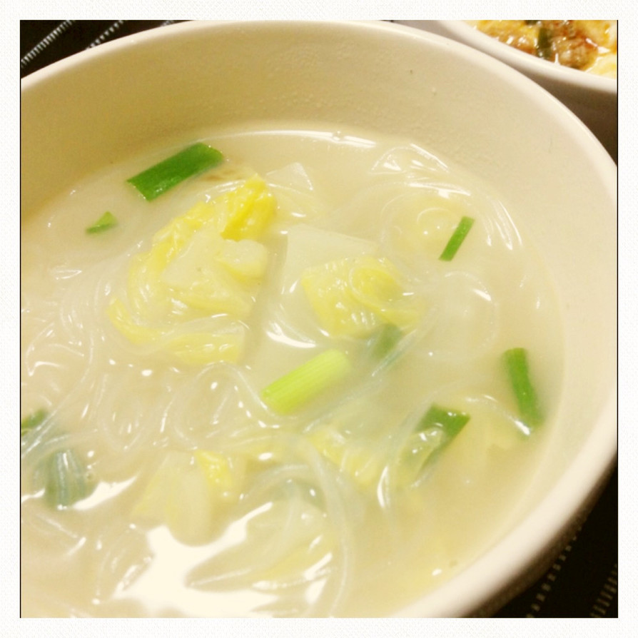 つるっといける♡白菜と春雨のスープ♡の画像
