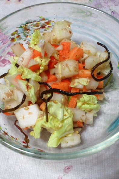 白菜のカラフルサラダの写真