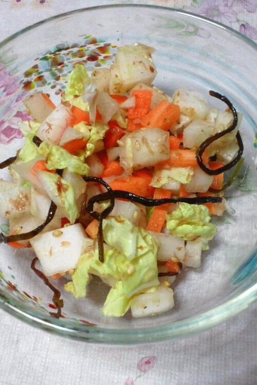 白菜のカラフルサラダの画像
