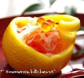 柚子カップ♥簡単飾り切り♪器カッティングの画像