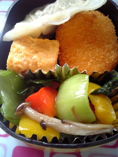 お弁当の彩りに☆青梗菜の炒め物の画像