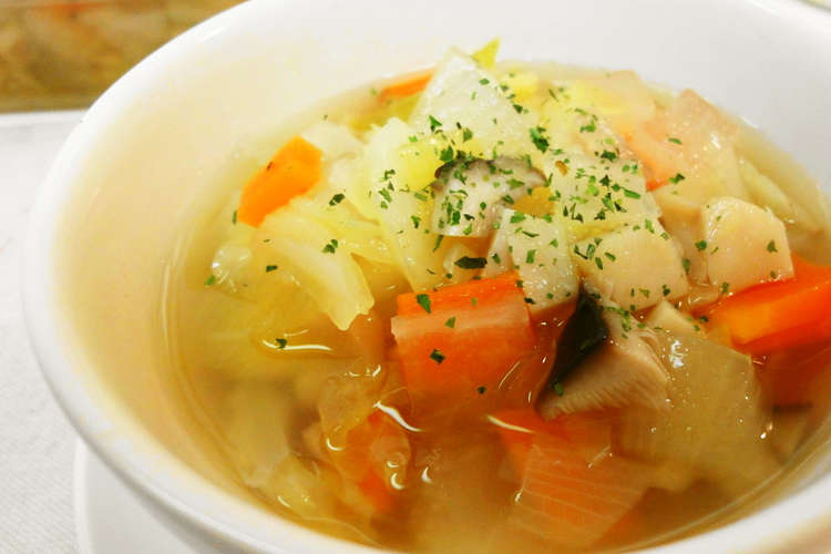 朝食に きのこ入り食べる野菜スープ レシピ 作り方 By ゆうゆう0221 クックパッド 簡単おいしいみんなのレシピが360万品