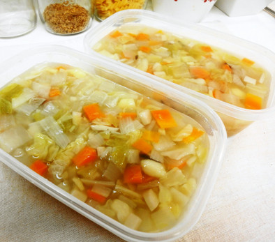 ＊食べる＊野菜スープの保存方法＊の写真