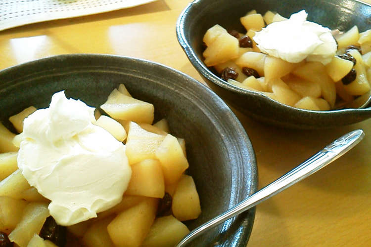 温かいりんごとマスカルポーネのデザート レシピ 作り方 By おいもみるく クックパッド