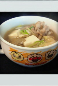 ■糖質制限■豚肉豆腐舞茸生姜スープ簡単鍋