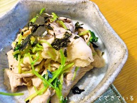 豚しゃぶと三つ葉のきざみわさび和え