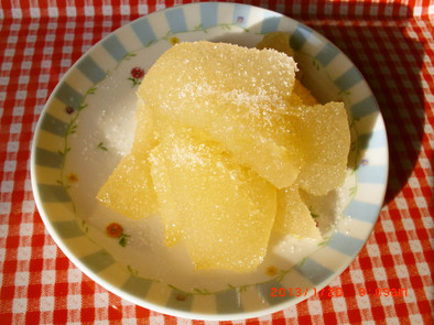 晩白柚の皮（白い部分）の砂糖煮の写真