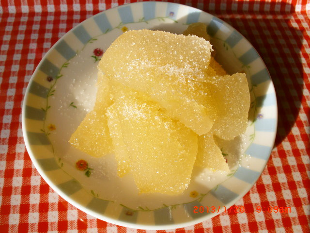 晩白柚の皮（白い部分）の砂糖煮の画像
