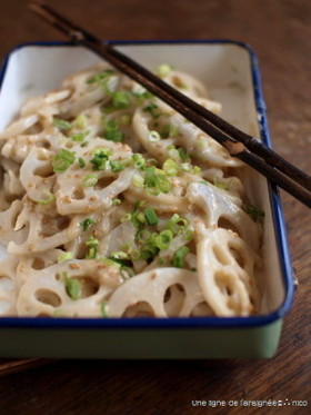 蓮根の白味噌生姜きんぴら。