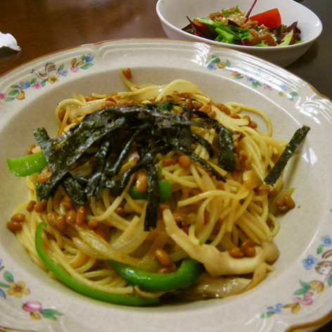 昭和の懐かしい納豆スパゲティ