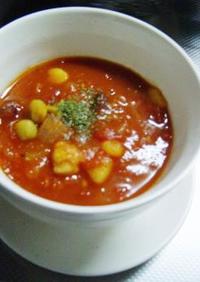簡単バージョン・お豆とトマトのミネストローネ風スープ☆