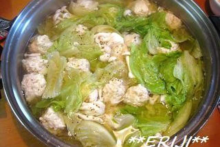 鶏団子レタス鍋 レシピ 作り方 By えりじ９７ クックパッド 簡単おいしいみんなのレシピが352万品