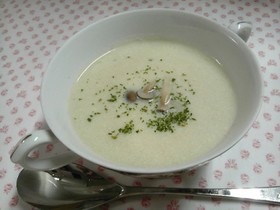 かぶらとしめじの豆乳ポタージュ