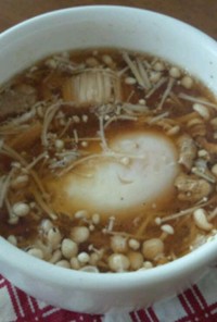 ポカポカ☆干しえのきと醤油麹のスープ