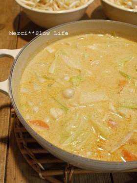 市販のタレを使った簡単♪坦々豆乳鍋