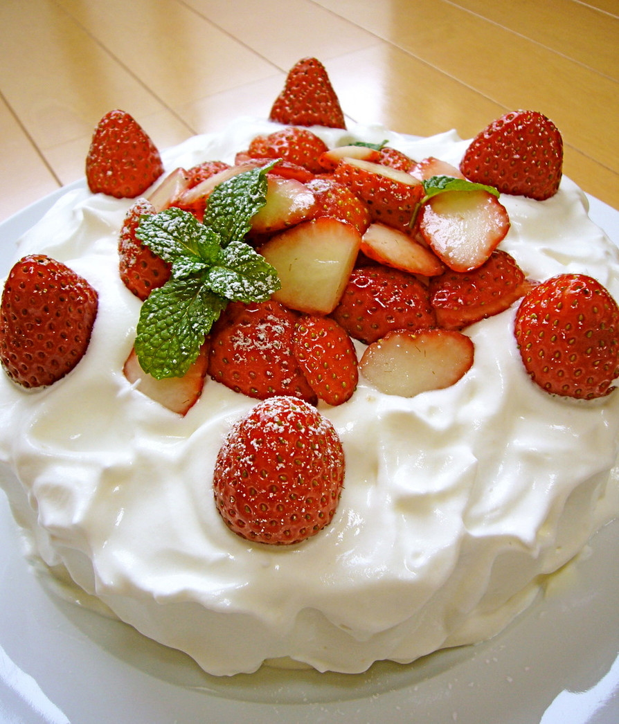 不器用さんに簡単デコ♡苺のショートケーキの画像
