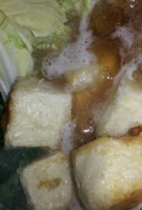 博多で豆腐が美味いと有名なモツ鍋屋の豆腐