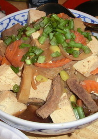 【海外で！】肉豆腐煮！