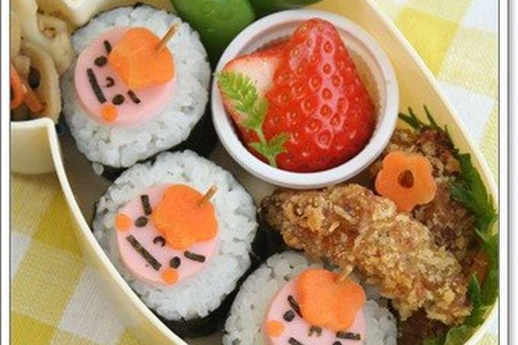 節分 赤鬼kidsの恵方巻きキャラ弁 レシピ 作り方 By Asamimaeda クックパッド
