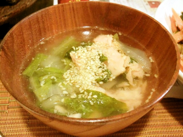 塩鮭と白菜の中華スープの画像