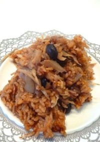 黒豆とごぼうの味噌炊き込み飯