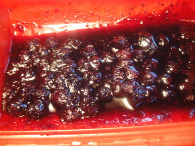 ルクエで冷凍ラズベリーのシロップ煮の写真