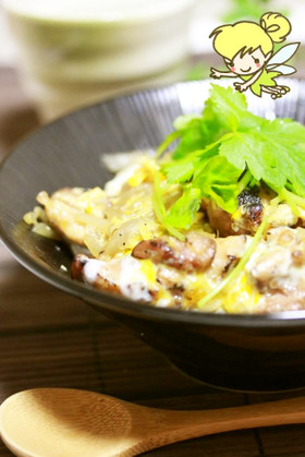 セラミックコート焼網で炭火焼風鶏の親子丼