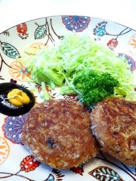 鯖の水煮缶DEフワフワ!味噌バーグ
