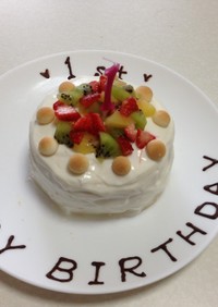 子ども大喜び☆1歳の誕生日ケーキ