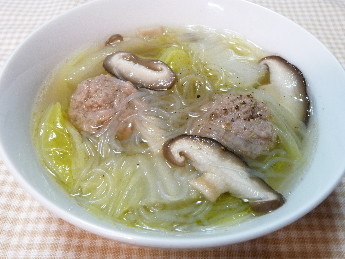 白菜と肉団子のスープの画像