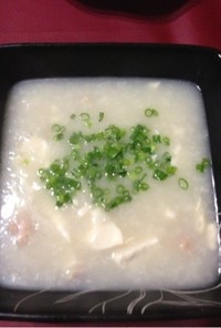 豆腐と鶏の中華粥