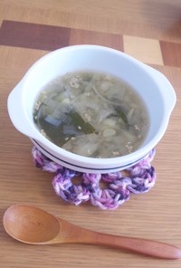風邪や冷えに☆ダシダの簡単韓国風スープ